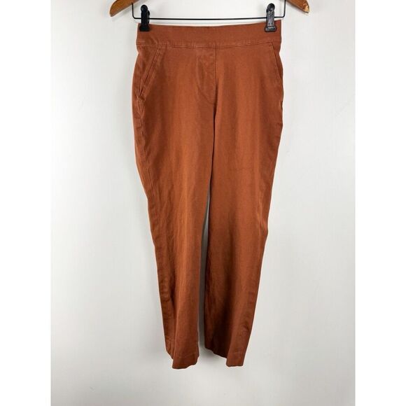 Spanx On the Go Ankle Slim Straight Pants Bronze Glow Women's XS 20365R office - Picture 1 of 4